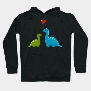 Dinos in Love Hoodie